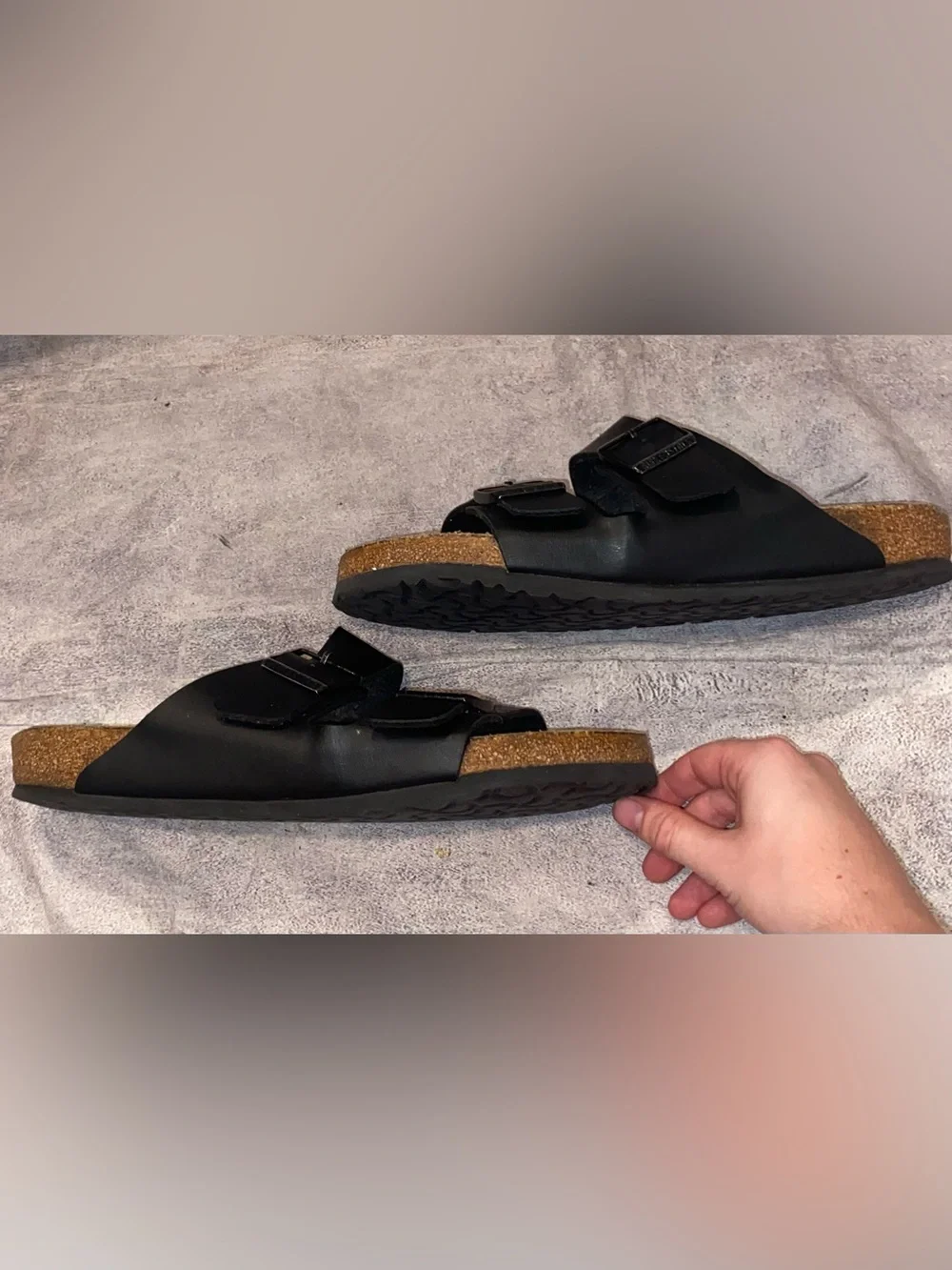 Birkenstock Arizona Strappy Sandals Vegan Leather Birko 42 Beach Comfort Soft